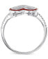 ფოტო #2 პროდუქტის Cubic Zirconia Pavé & Enamel Frame Heart Ring in Sterling Silver