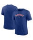 Фото #2 товара Men's Heather Royal New York Mets Authentic Collection Early Work Tri-Blend Performance T-shirt