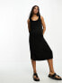 Фото #5 товара Mamalicious Maternity satin midi dress in black