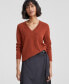 Фото #1 товара 100% Cashmere Women's V-Neck Long-Sleeve Sweater, Regular & Petites, Created for Macy's