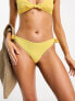 Фото #1 товара & Other Stories crinkle tie side bikini brief in yellow