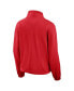 ფოტო #2 პროდუქტის Women's Red Wisconsin Badgers Fleece Half-Zip Jacket