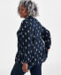 Plus Size Ikat Icon Tiered Long-Sleeve Shirt, Created for Macy's