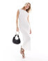 Фото #1 товара ASOS DESIGN textured midi with exposed seams in white