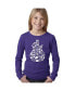 ფოტო #2 პროდუქტის Child Music Notes Guitar - Girl's Word Art Long Sleeve T-Shirt