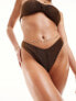 The Frolic serenity high leg bikini bottom in dark chocolate glitter