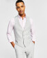 Bar III Men's Slim Fit Linen Suit Vest grey M