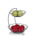 Фото #3 товара Diversified Yumi 2-Tier Server Sturdy Steel Stacked Fruit Bowls