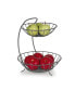 Diversified Yumi 2-Tier Server Sturdy Steel Stacked Fruit Bowls