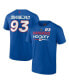 Фото #1 товара Men's Mika Zibanejad Blue New York Rangers Authentic Pro Prime Name and Number T-shirt