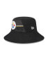 Фото #1 товара Men's Black Pittsburgh Steelers 2023 NFL Training Camp Stretch Bucket Hat