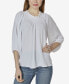 Фото #1 товара Women's On or Off The Shoulder 3/4 Sleeve Peasant Top