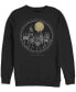 Фото #1 товара Men's Deathly Hallows 2 Hogwarts Line Art Crew Fleece Pullover T-shirt