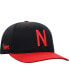 Фото #2 товара Men's Black, Scarlet Nebraska Huskers Two-Tone Reflex Hybrid Tech Flex Hat