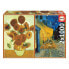 Фото #2 товара EDUCA BORRAS 2 X 1000 Pieces Sunflowers And Terrace Coffee Night Puzzle