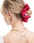 SUI AVA oversized hair scrunchie in red