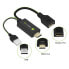 Фото #5 товара Techly Adapter HDMI m auf DisplayPort F+ USB-A m 4Kx2K 30Hz - Adapter - Digital