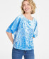 ფოტო #1 პროდუქტის Women's Short-Sleeve Relaxed Velvet T-Shirt, Created for Macy's