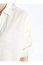 LCW Vision Polo Yaka Düz Oversize Kadın Bluz