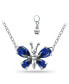 Simulated Blue Sapphire Butterfly Necklace
