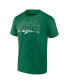 Фото #2 товара Men's White, Kelly Green New York Jets Throwback T-shirt Combo Set