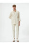 Фото #2 товара Рубашка мужская Koton Классический воротник с пуговицами на длинный рукав Памуклу