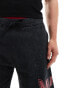 Фото #5 товара New Era Miami Heat acid wash shorts in dark grey