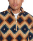 Фото #3 товара Men's Southwest Printed Sherpa Quarter-Zip Sweater
