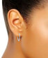 ფოტო #2 პროდუქტის Polished Oval Small Hoop Earrings, 20mm, Created for Macy's