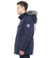 Men's Parka Jacket with Detachable Trim