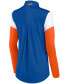 Women's Royal, Orange New York Mets Authentic Fleece Quarter-Zip Jacket