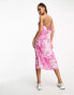 Фото #2 товара Vero Moda paisley cami midi dress in pink