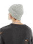 Tommy Jeans ribbed flag logo beanie in grey