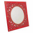 Wall mirror Alexandra House Living Red Glass Brass MDF Wood 1 x 84 x 84 cm