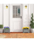 Фото #2 товара 2 Pack Rectangular Planter Box with Drainage Gaps for Front Porch Garden Balcony