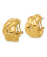 ფოტო #2 პროდუქტის 18k Yellow Gold Polished Curb Link Omega Back C-Hoop Earrings