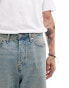 Jack & Jones ron skater jean in blue cast wash Mittelblau getönt, W32 L34 - фото #2