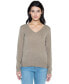 ფოტო #1 პროდუქტის Women's 100% Pure Cashmere Long Sleeve Pullover V Neck Sweater (8160, Lime, Large )