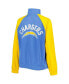 ფოტო #3 პროდუქტის Women's Powder Blue, Gold Los Angeles Chargers Confetti Raglan Full-Zip Track Jacket