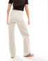 ONLY Juicy high waisted wide leg jeans in ecru