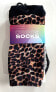 Фото #5 товара Crocs Crew Socks 3 pair Animal Print Black White Brown Women's Size S, M, L