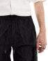 ONLY & SONS pull on technical cargo short in black