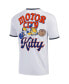 Men's White Garfield Detroit Baseball Ringer T-Shirt