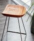 Фото #4 товара Metal Stool with Black Metal Base, 17" x 17" x 20"