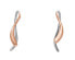 Фото #3 товара Modern steel bicolor earrings Wave SKJ1781791