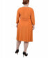 Фото #2 товара Plus Size Ruched A-Line Dress