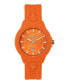 ფოტო #1 პროდუქტის Men's 3 Hand Date Quartz Tokyo Orange Silicone Watch, 43mm