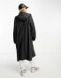 Фото #4 товара ASOS DESIGN Tall rubberised rain parka coat in black