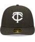 ფოტო #2 პროდუქტის Men's Minnesota Twins Black and White Low Profile 59FIFTY Fitted Hat