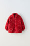 Faux shearling jacket with hearts - ski collection
